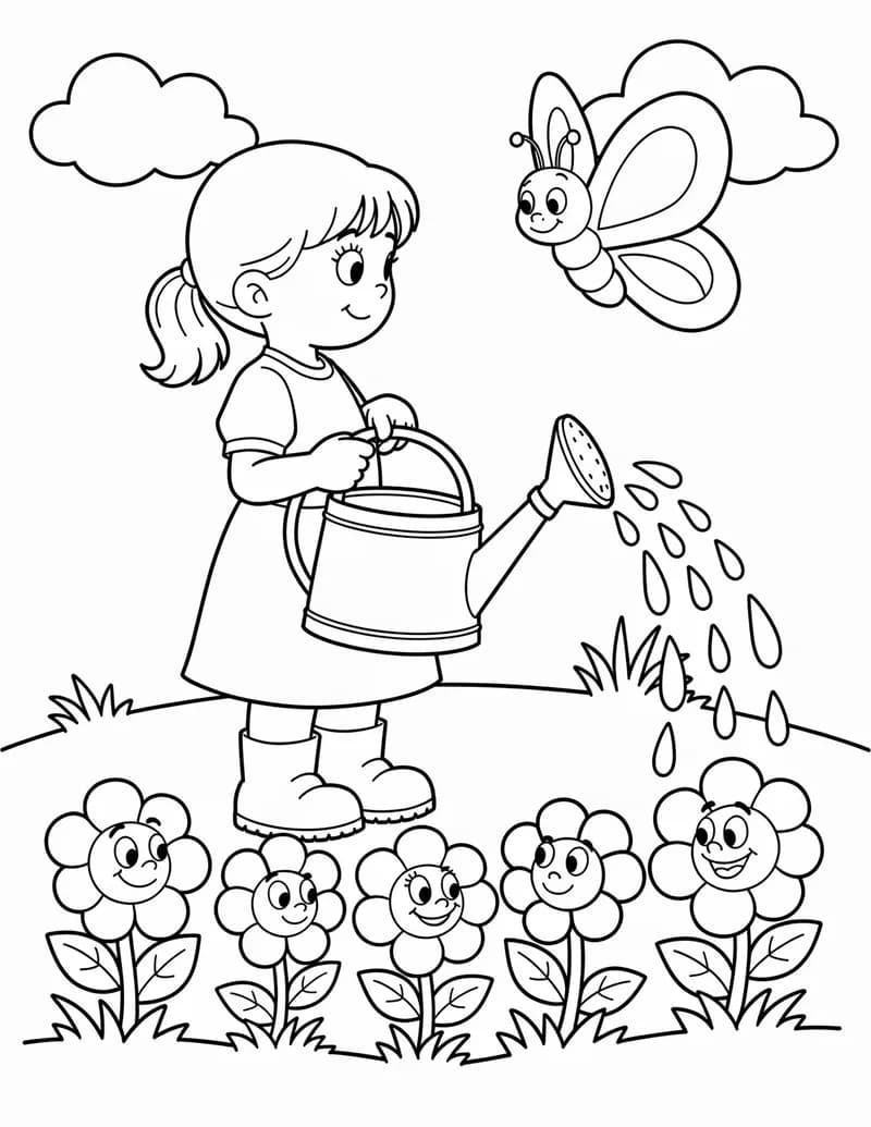 Coloring page — Garden Helper