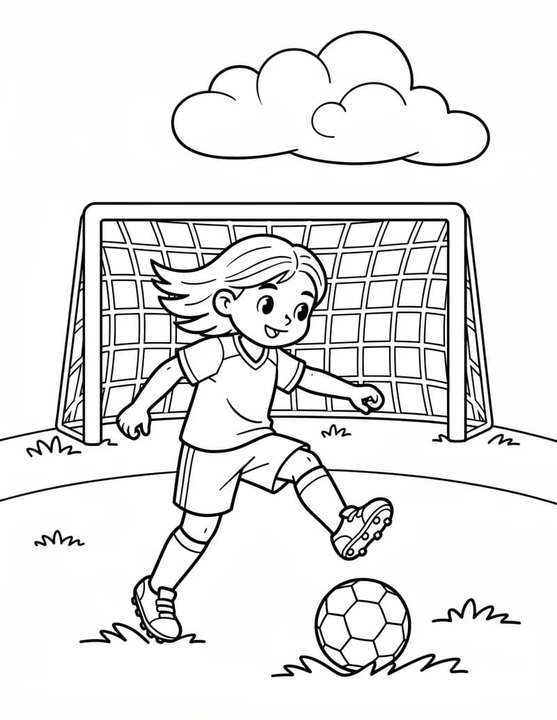 Coloring page — Soccer Star