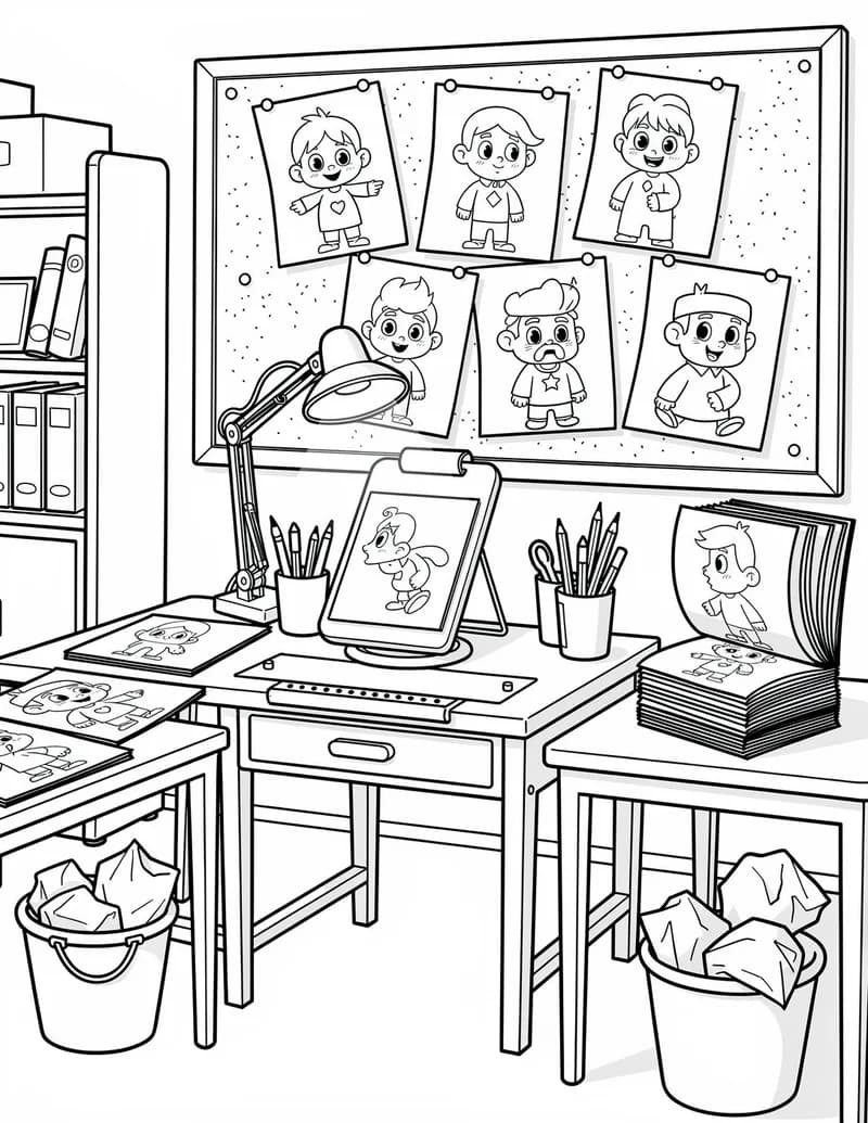 Coloring page — Animation Workshop