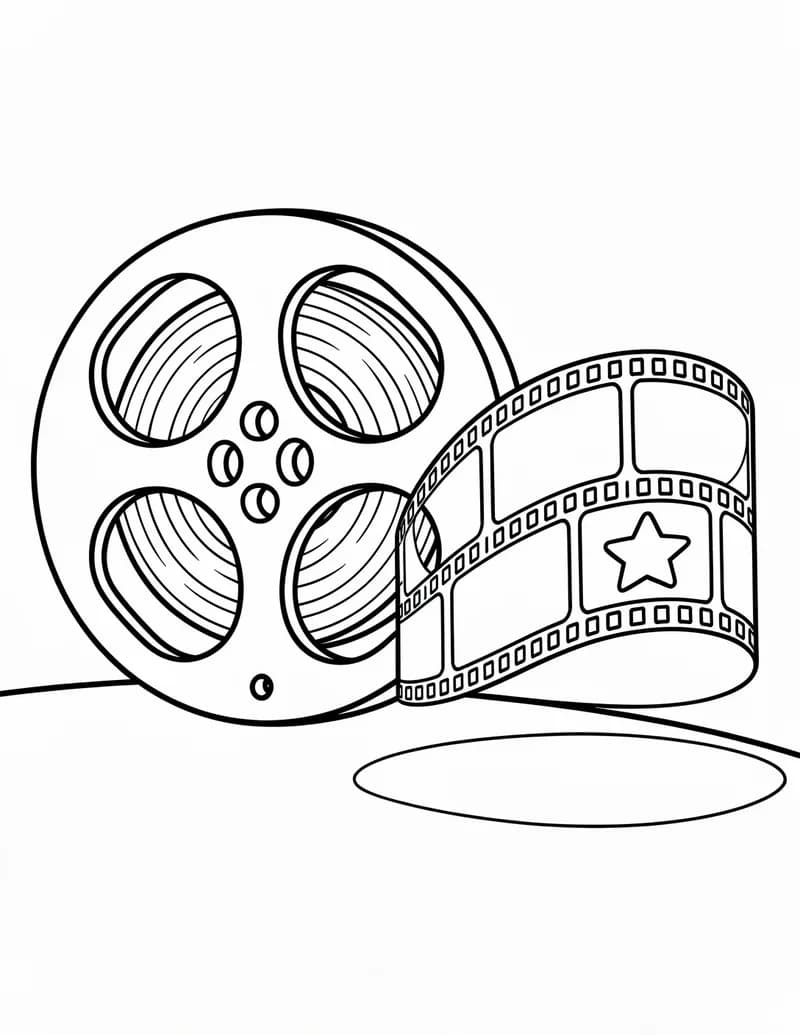 Coloring page — Film Reel