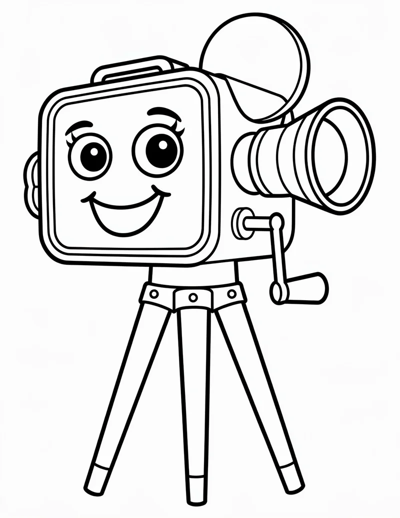 Coloring page — Little Movie Camera