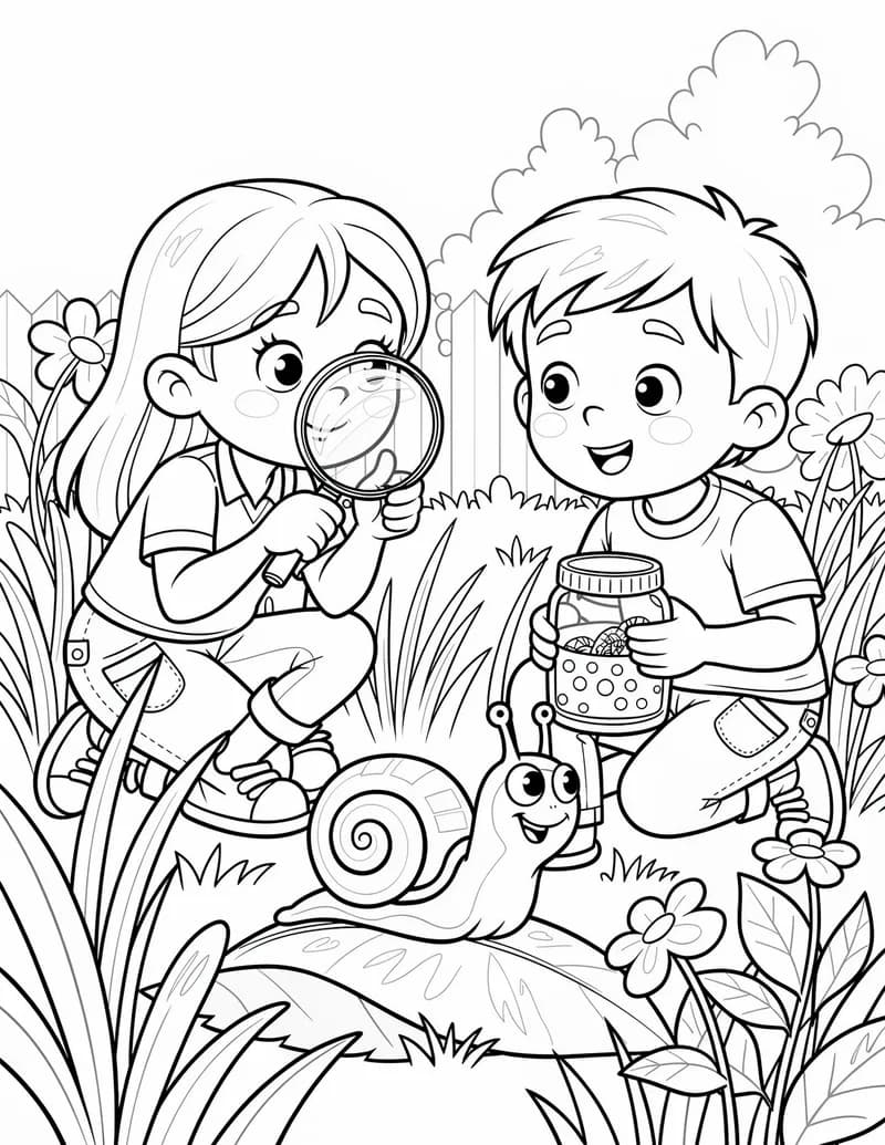 Coloring page — Backyard Explorers