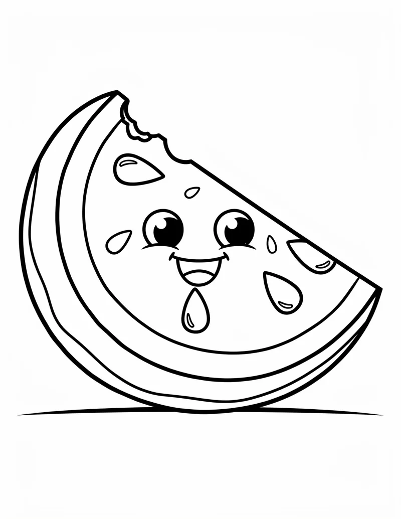 Coloring page — Watermelon Slice