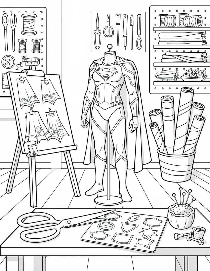 Coloring page — Costume Design Lab