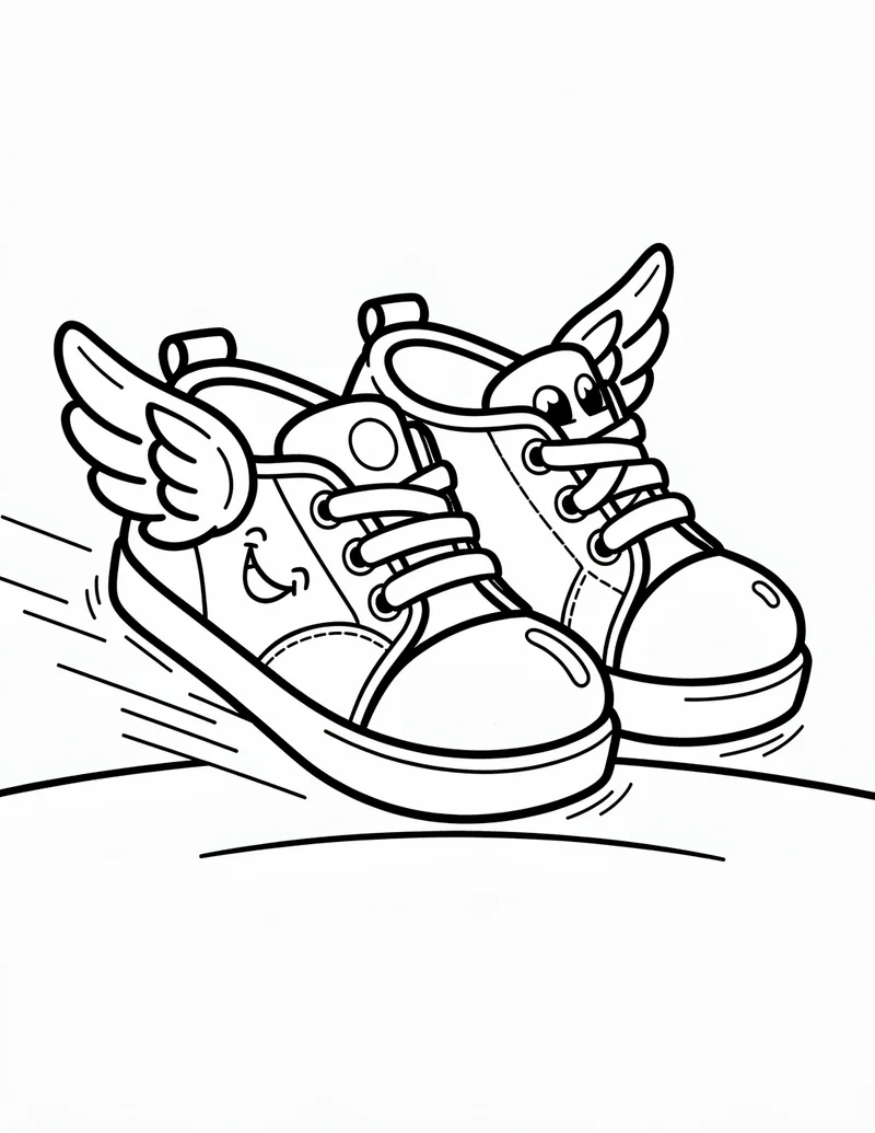 Coloring page — Speedy Sneakers