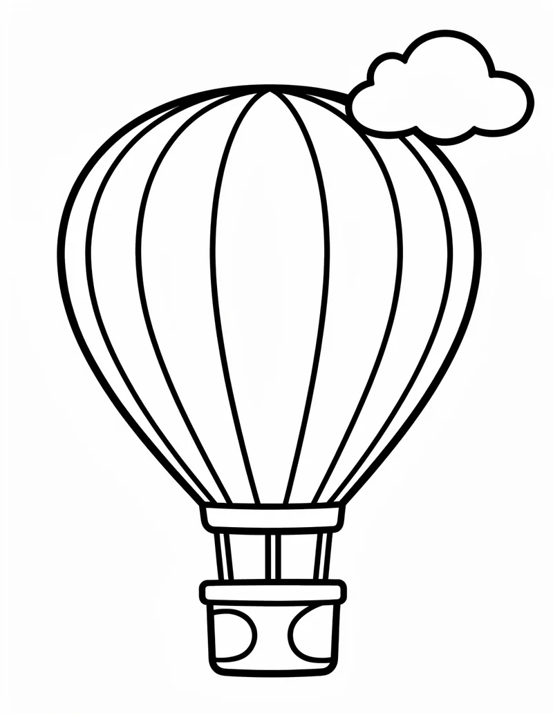Coloring page — Hot Air Balloon