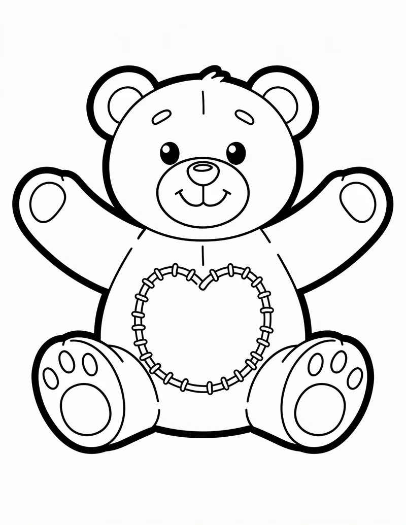Coloring page — Teddy Bear