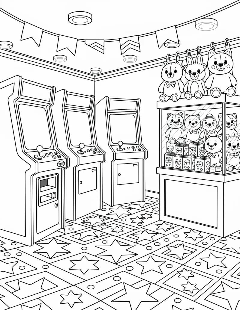 Coloring page — Grand Arcade Room